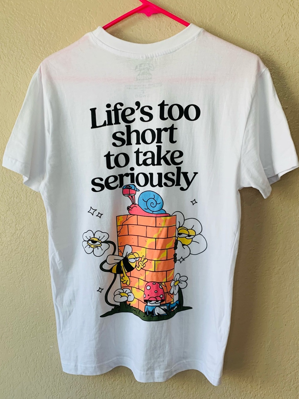CALL YOUR MOTHER BRAND Life’s too Short To Take Seriously Graphic Tee Size S